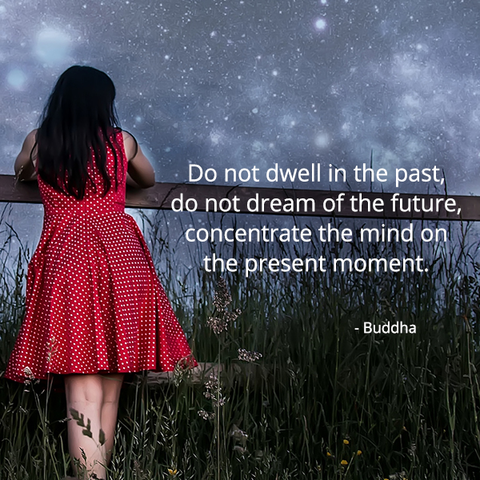Do not dwell in the past, o not dream of the future, concentrate the mind on the present moment