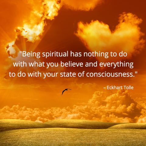 Being spiritual has nothing to do with what you believe . . .