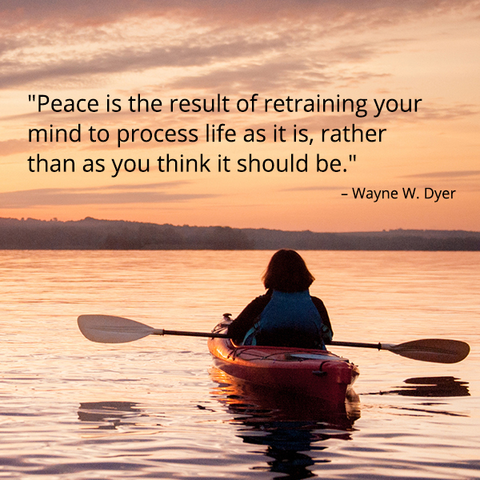 Peace is the result of retraining your mind . . .